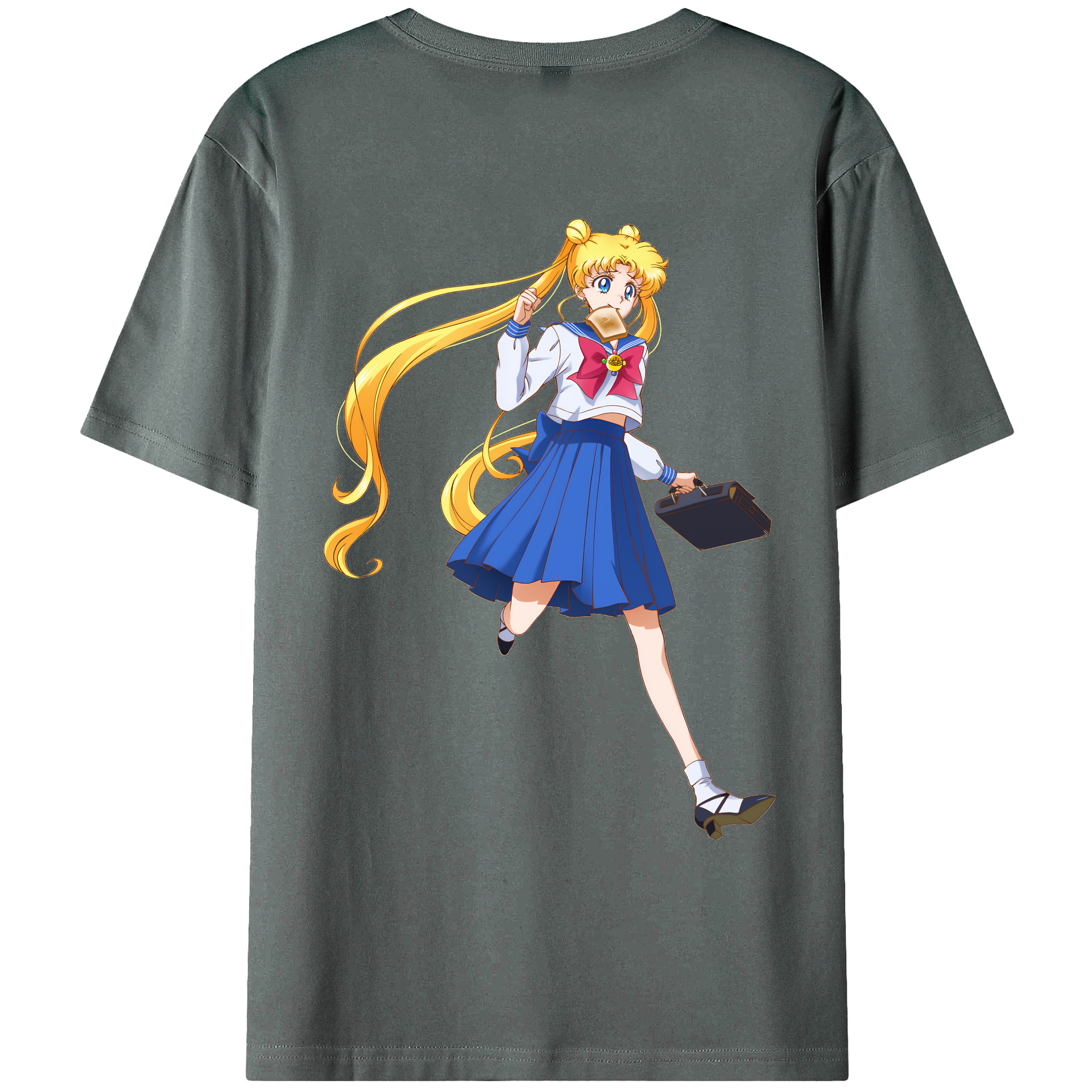 （画像用） 美少女戦士セーラームーン 愛野 美奈子 あいの みなこ Sailor Moon Aino Minako 綿100％ メンズ半袖Tシャツ（バックプリント） 通気性
